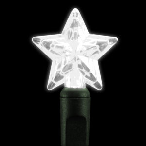 Pure white star-shaped LED light string