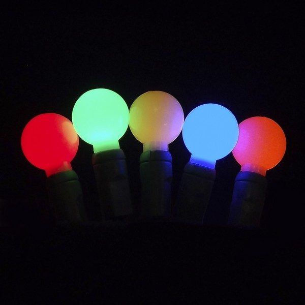 Multi-colored G20 LED glow light string