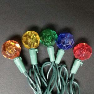 Multi-colored crystal G25 LED light string