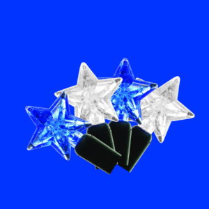 Blue and pure white star-shaped LED light string